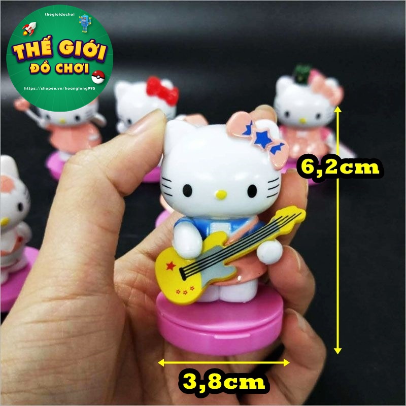 Ngẫu nhiên 1 Mô hình Mèo Hello Kitty, phụ kiện trang trí bánh kem sinh nhật