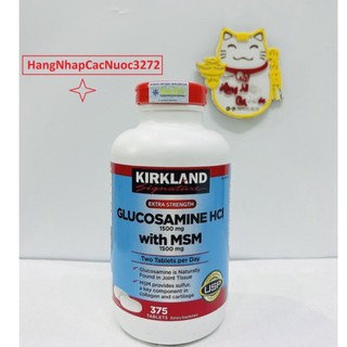 Glucosamine HCL with MSM kirkland 375 viên mỹ date 2026