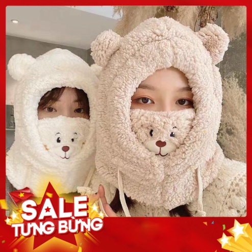 Mũ len hình con Cừu Hàn Quốc, Mũ len mùa đông, Quà tặng dễ thương dành cho các bạn nữ