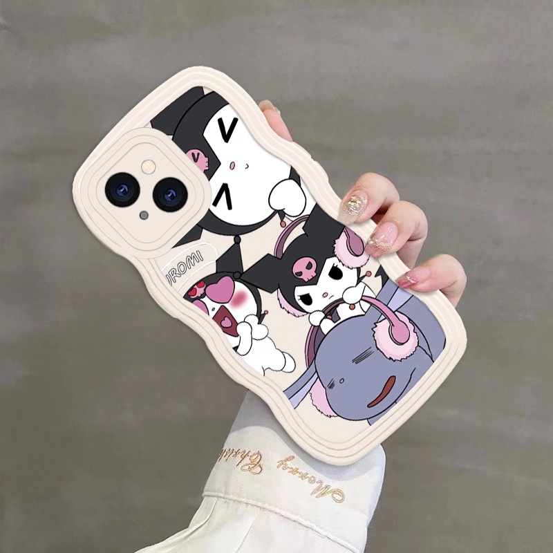 Ốp Điện Thoại Viền Gợn Sóng Chống Dấu Vân Tay Họa Tiết Hoạt Hình Cho iPhone 11 12 14plus xsmax 11Promax 12Pro 13Pro max