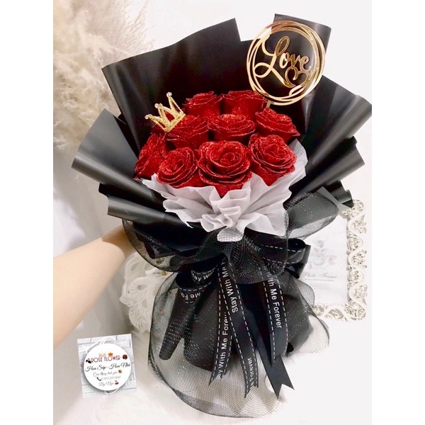 Bó Hoa 10 Bông Nhũ