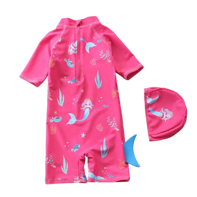 Set bơi kèm mũ hình tiên cá cho bé gái BTC001