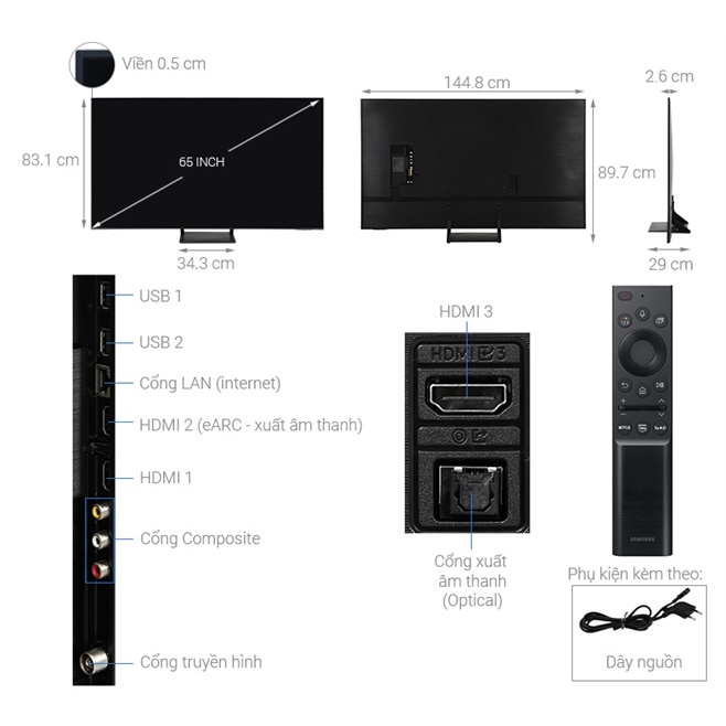 Smart Tivi QLED 4K 65 inch Samsung QA65Q60B 2022 | BigBuy360 - bigbuy360.vn