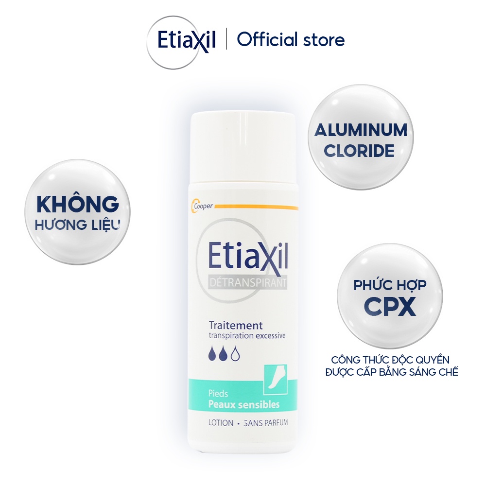 Lotion Khử Mùi Và Ngăn Mồ Hôi Dành Cho Tay Chân Etiaxil 100ml