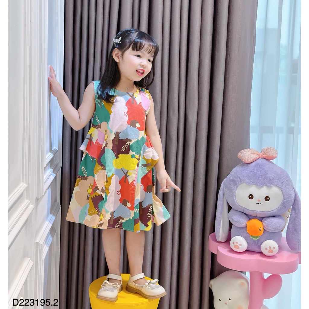 Đầm xinh cho bé mặc hè mom ưi !!! Chất kate mềm, mát, thấm hút mồ hôi tốt. D223195.2. Đầm Sofia Candy