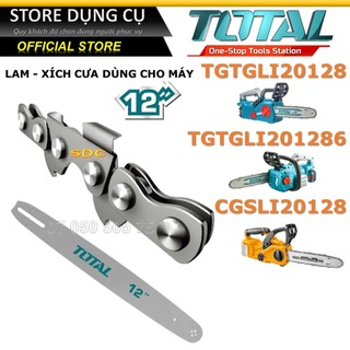 Lam và xích 12" total dùng cho máy tgsli20128 tgsli201286 | dây cưa xích 12" tgtsc51201 | lam cưa xích 12" tgtsb51201