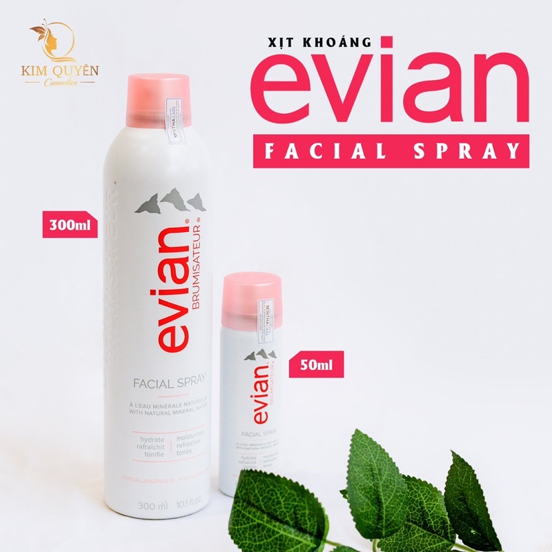 Xịt Khoáng Evian Cung Cấp Ẩm Và Làm Dịu Da - Kim Quyên Cosmetics