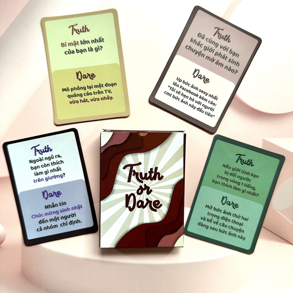 Bộ Bài Truth Or Dare Việt Hóa 35 Lá Drinking Game Thú Vị Gắn Kết Tình Bạn