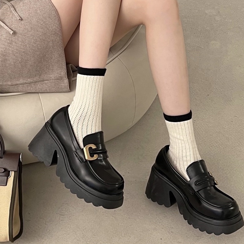GIÀY LOAFER O11 ĐẾ CAO 7CM MÓC CÀIN
