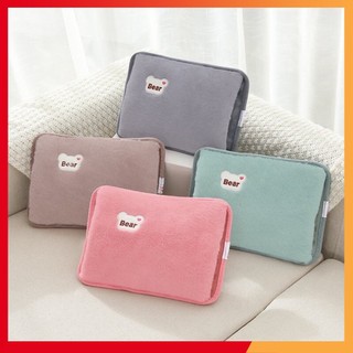 Túi sưởi nóng sạc điện tự ngắt hình Bear, túi chườm giảm đau bụng kinh cho bạn gái, sưởi ấm tay chân mùa đông0