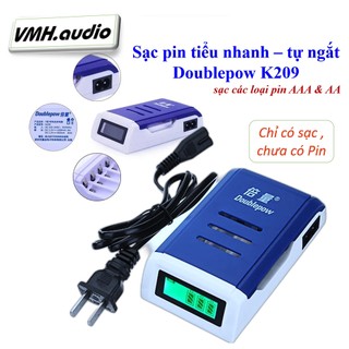 Sạc pin tiểu aa & aaa doublepow k209 nhanh tự ngắt - an toàn - chính hãng bh 18t đổi mới