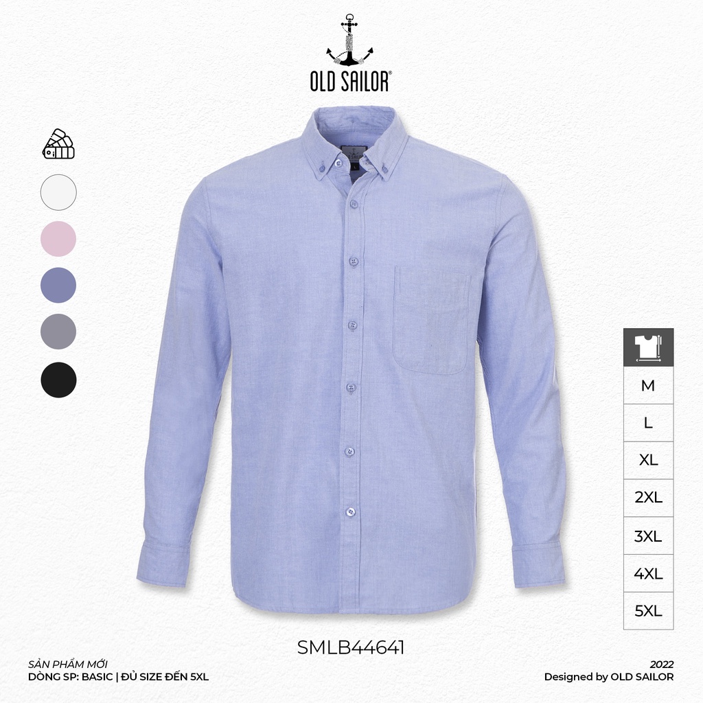 Áo Sơ Mi Nam OLD SAILOR Chất Vải Oxford Form Slìmit Chuẩn Mang Cảm Giác Dễ Chịu Thoáng Mát Có Túi Bigsize