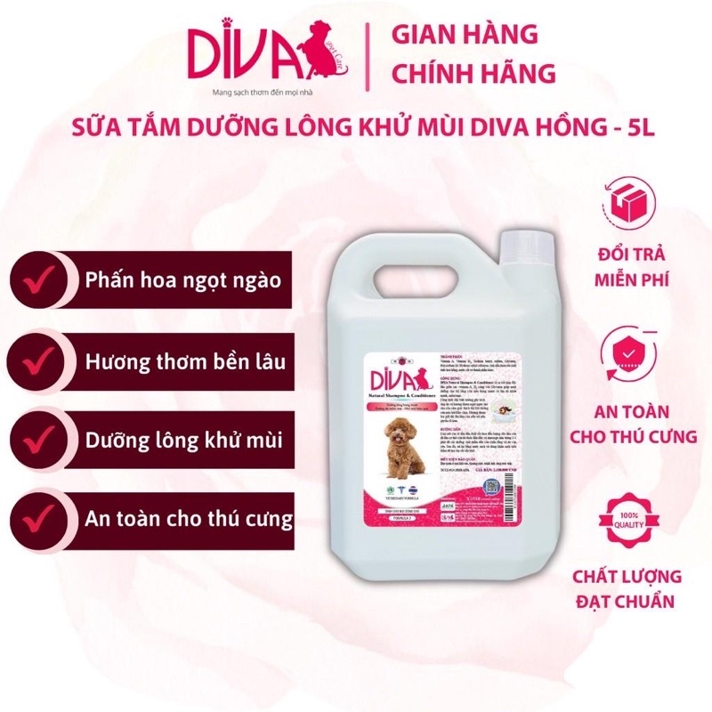 (Đọc bài viết) Sữa tắm DIVA HỒNG cho chó(chai ch.i.ế.t 500ml)