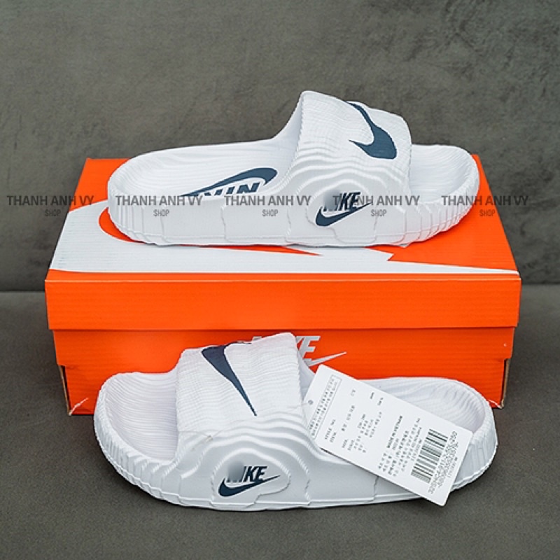 Dép Nikee đúc nguyên khối siêu nhẹ, dép unisex quai ngang đẹp dáng thể thao chống nước full box