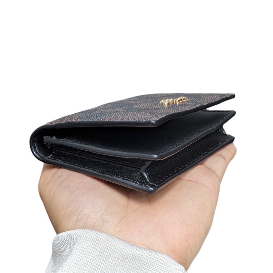 COACH 91681 IMAA8 Women's Card Case, Business Card Holder, Brown x Black