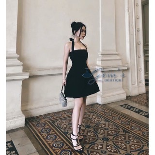 Váy đầm 2 dây nơ buộc