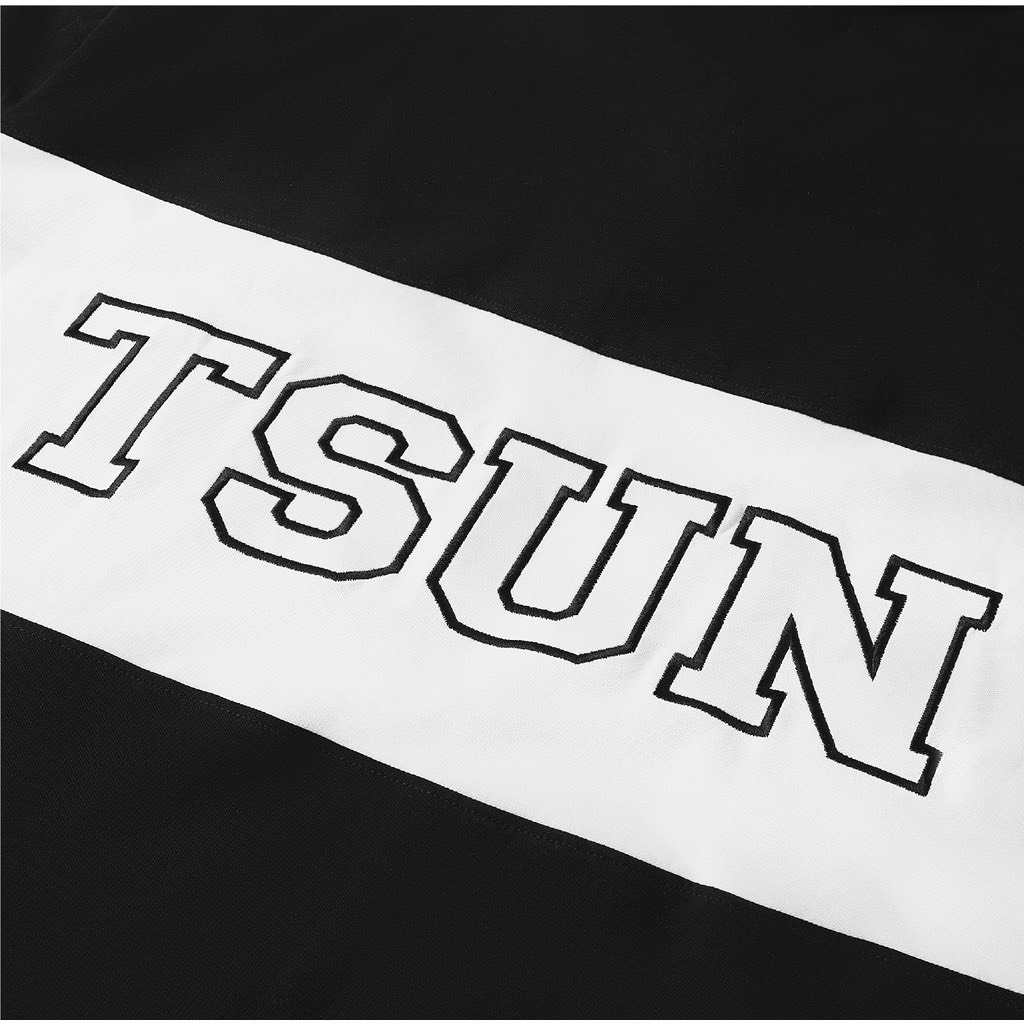 Áo Polo TSUN 3 Panel - Đen/Trắng/Đen - [UNISEX]