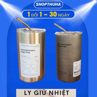 Cốc giữ nhiệt inox có ống hút ly uống coffee , ly giữ nhiệt inox