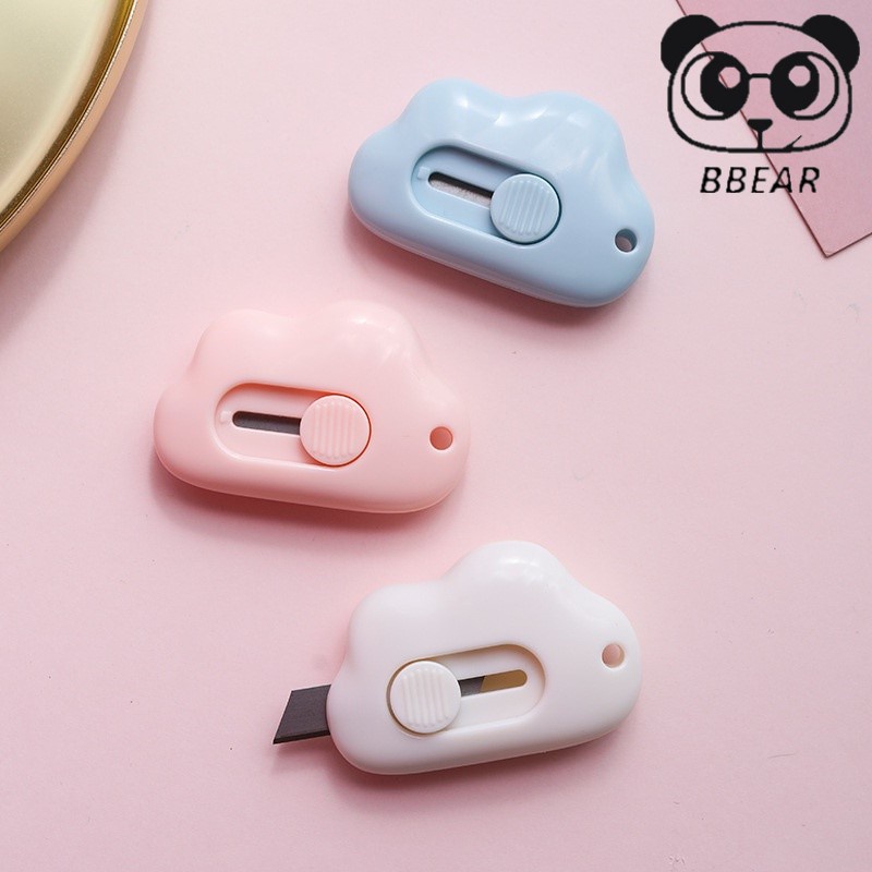 Dao Rọc Giấy Bỏ Túi Mini Thiết Kế Hình Đám Mây Đáng Yêu Làm Móc khóa Tiện Lợi BbearShop