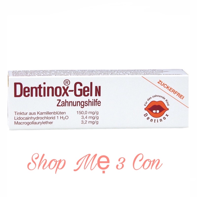 Gel bôi Dentinox Gel Đức dùng cho bé khi mọc răng