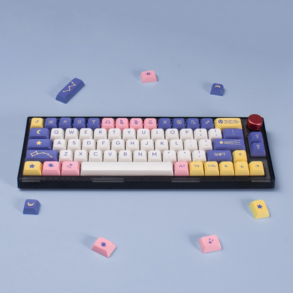 Bộ nút bàn phím cơ | Keycap XDA Astrology Purple Constellation PBT Dyesub