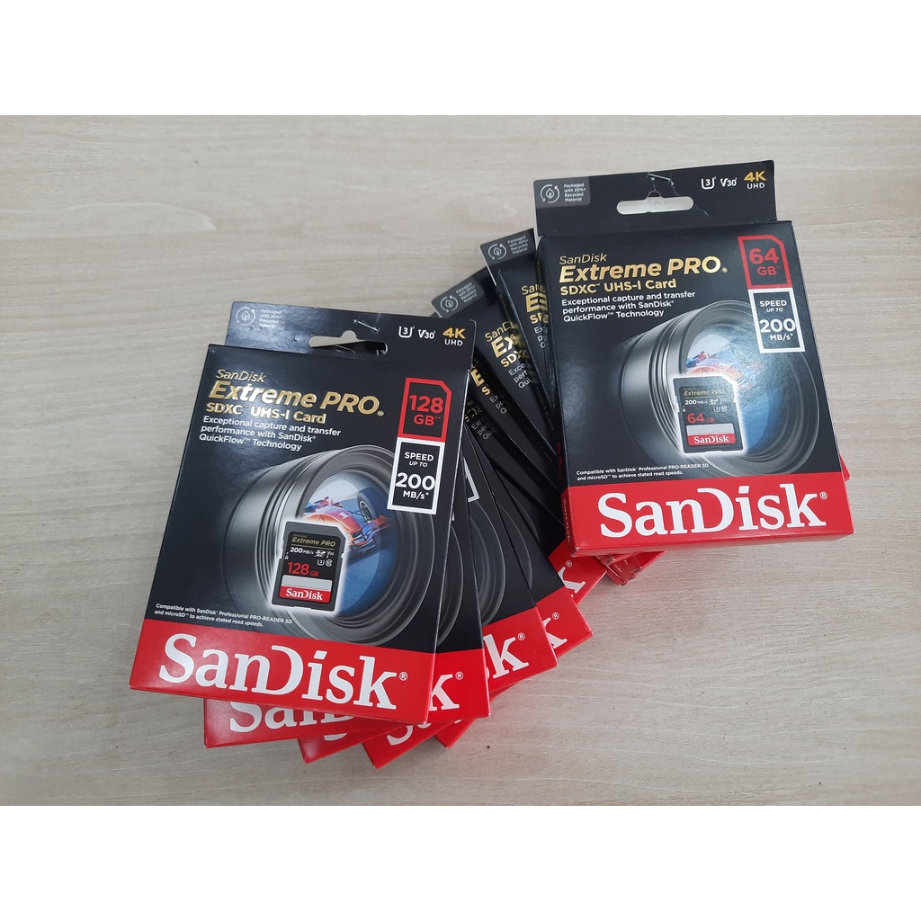 Thẻ nhớ SD SanDisk Extreme Pro tốc độ cao 200Mb/s