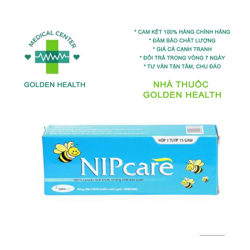 NIPcare - Kem Bôi Nứt Đầu Ti Cho Mẹ, Mẩn Đỏ & Hăm Tã Cho Trẻ (Tuýp 15g)