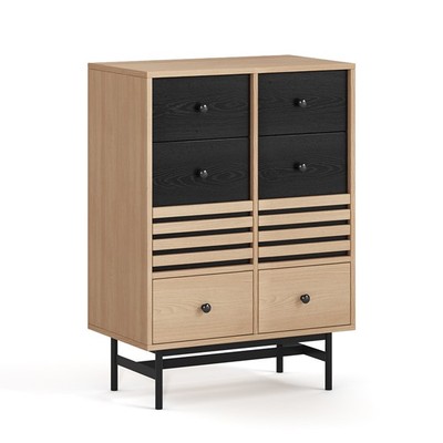 CHOCHU, Tủ lưu trữ, Tủ đựng đồ DRA_337, 70x40x98cm, tủ gỗ Scandi Home