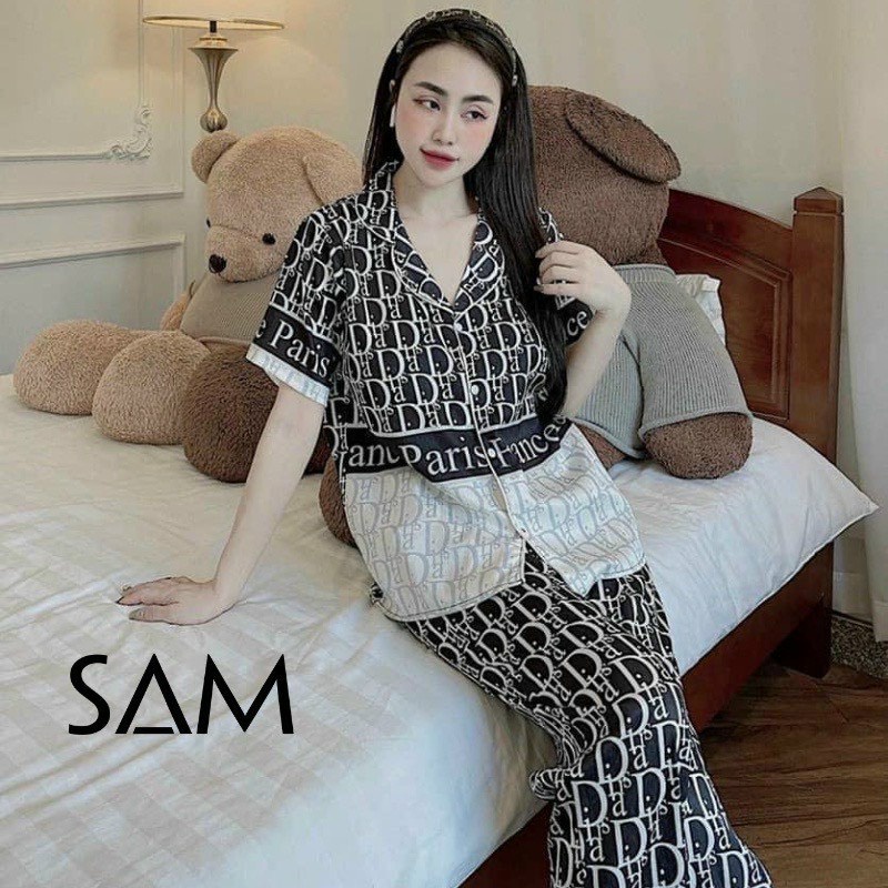 BỘ PIJAMA LỤA DIOR QUẦN DÀI
