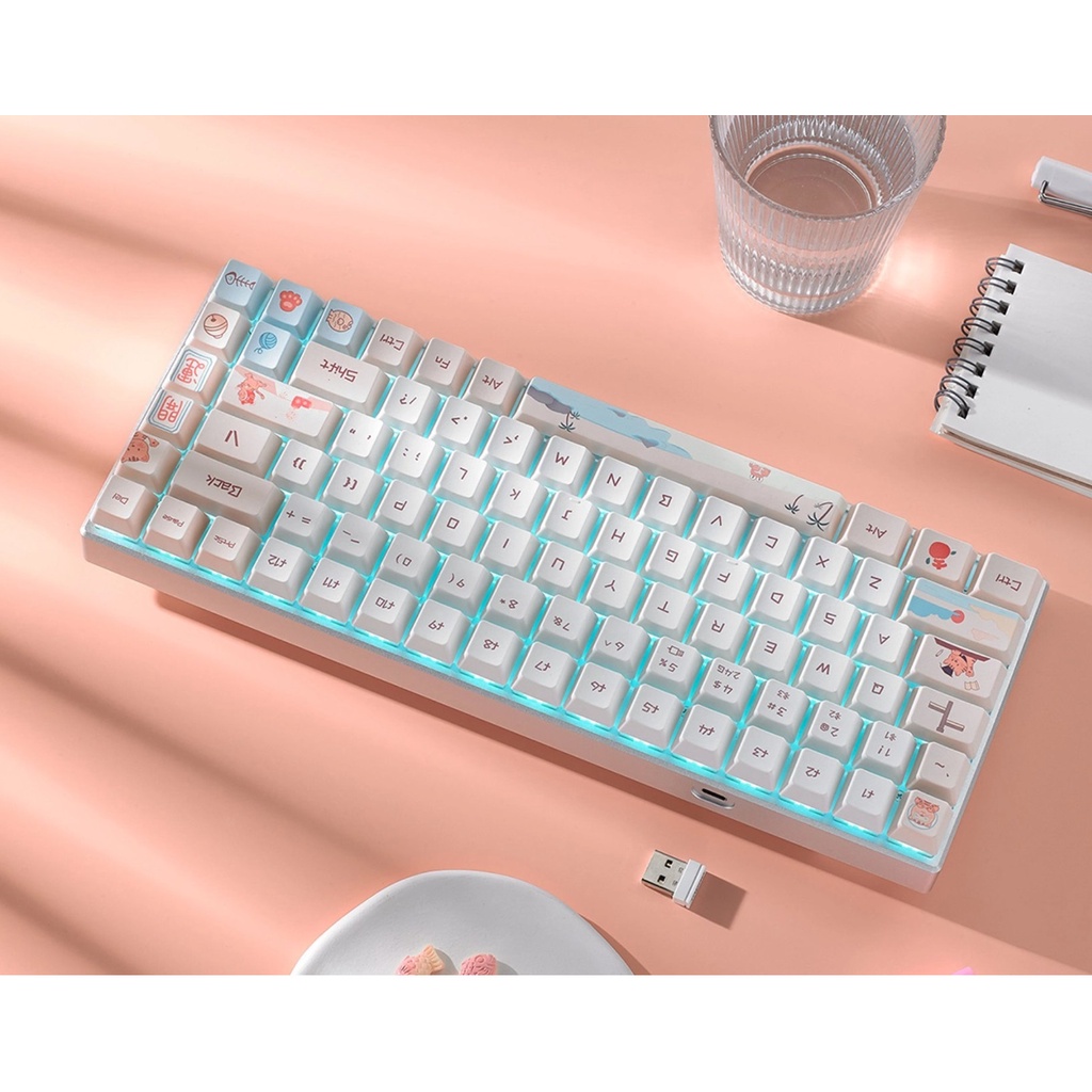 Bàn phím cơ Rapoo MT510 Pro White Milk