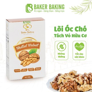 Lõi óc chó tách vỏ hữu cơ Baker Baking, hạt óc chó sấy nguyên vị 500G