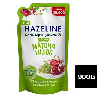 Sữa tắm Hazeline Matcha lựu đỏ bịch 900g