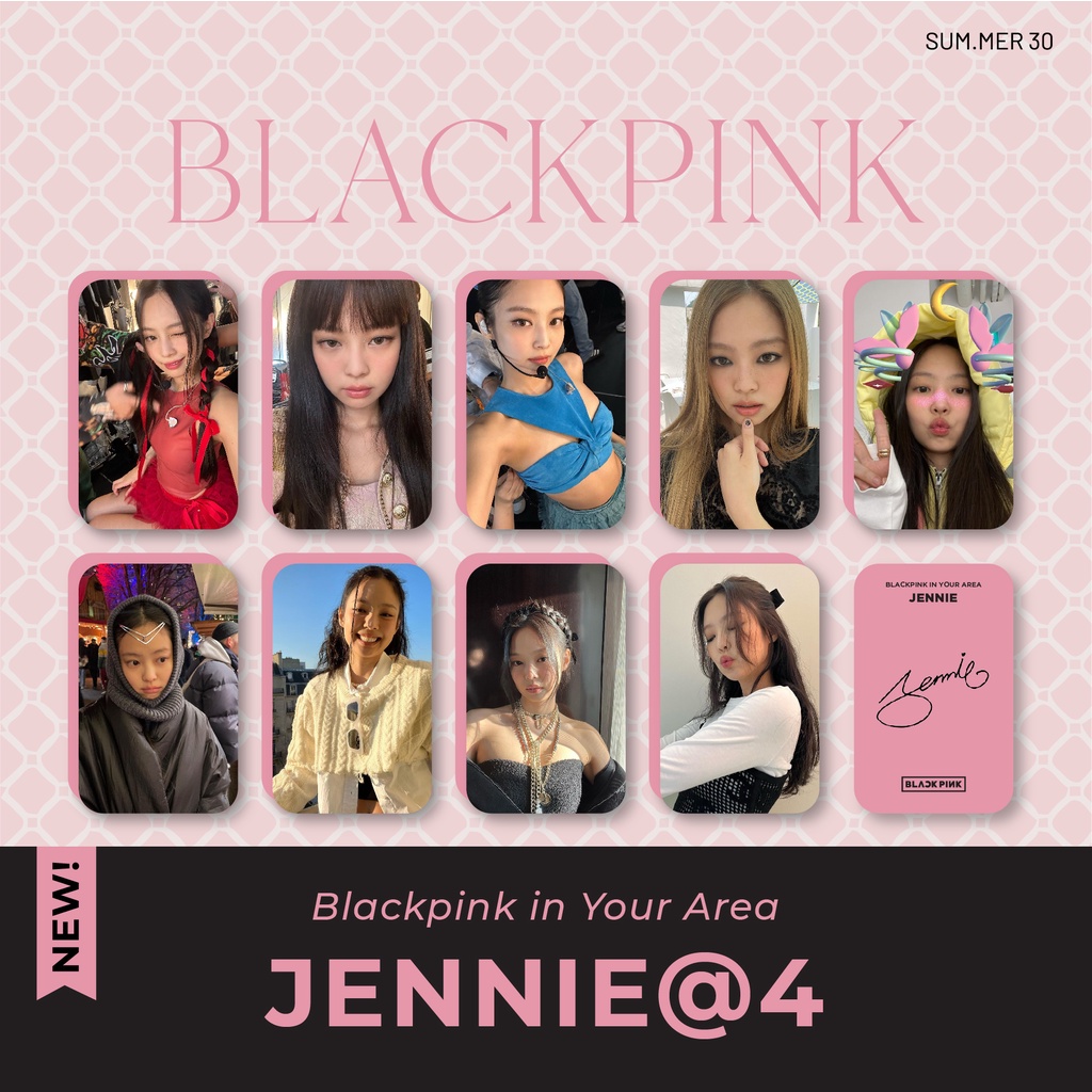 Sum.mer30 -  Set 9 card bo góc Jennie Blackpink có chữ kí unoff