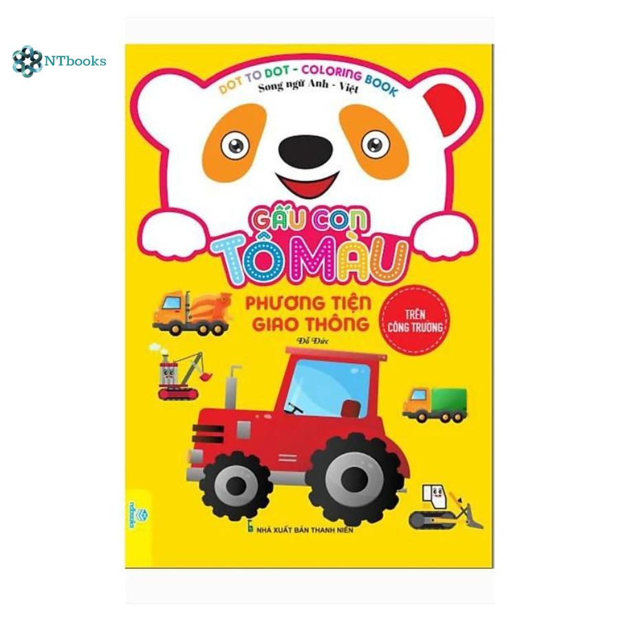 Sách Gấu con Tô màu - Phương tiện giao thông (Song ngữ Anh Việt) - Lẻ tùy chọn