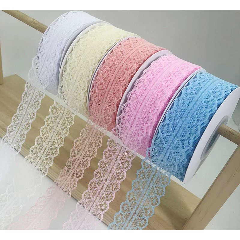 Ruy băng ❤️ren họa tiết bo tròn❤️ 3cm gói hoa, gói quà, buộc nơ siêu xinh