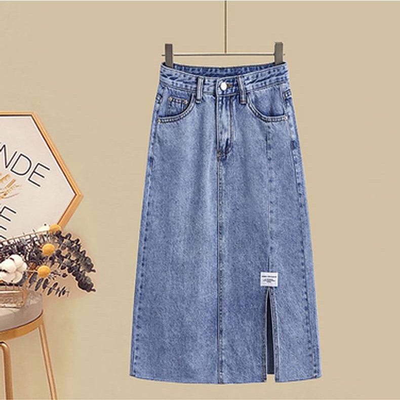 Sét áo thun mix chân váy jean SOBIN Big Size, chân váy Jean, ST017