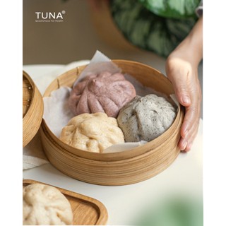 Dùng men tươi Bánh Bao Healthy Nguyên Cám, Gạo Lứt, Mè Đen By Tuna