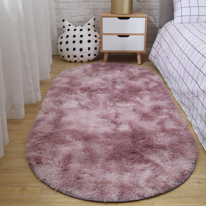 Thảm Lông Loang Elip/Oval Trải Sàn Derco Cao Cấp Có Đủ Màu