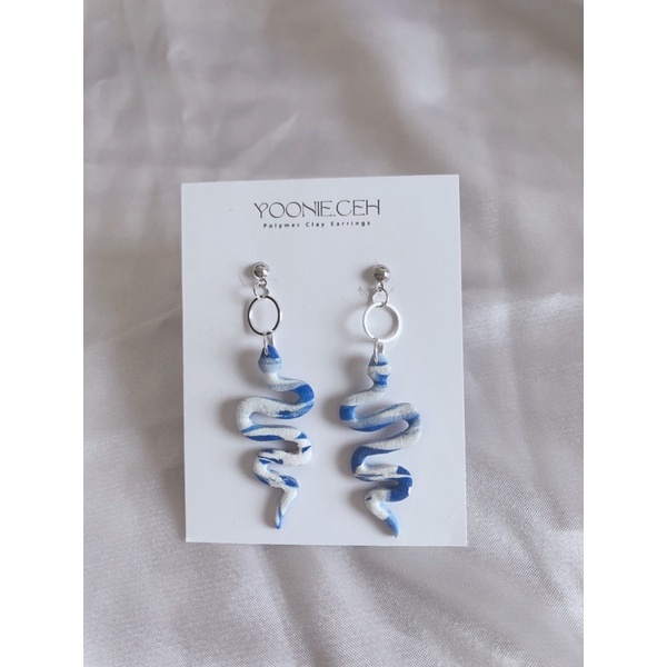 Yoonie Ceh - The Ocean - Snake nhiều mẫu | khuyên tai, bông tai xinh, xanh dương, đất sét Polymer nặn thủ công
