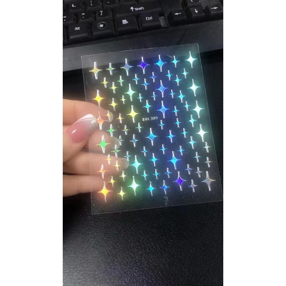 mã sticker sao dọc lấp lánh