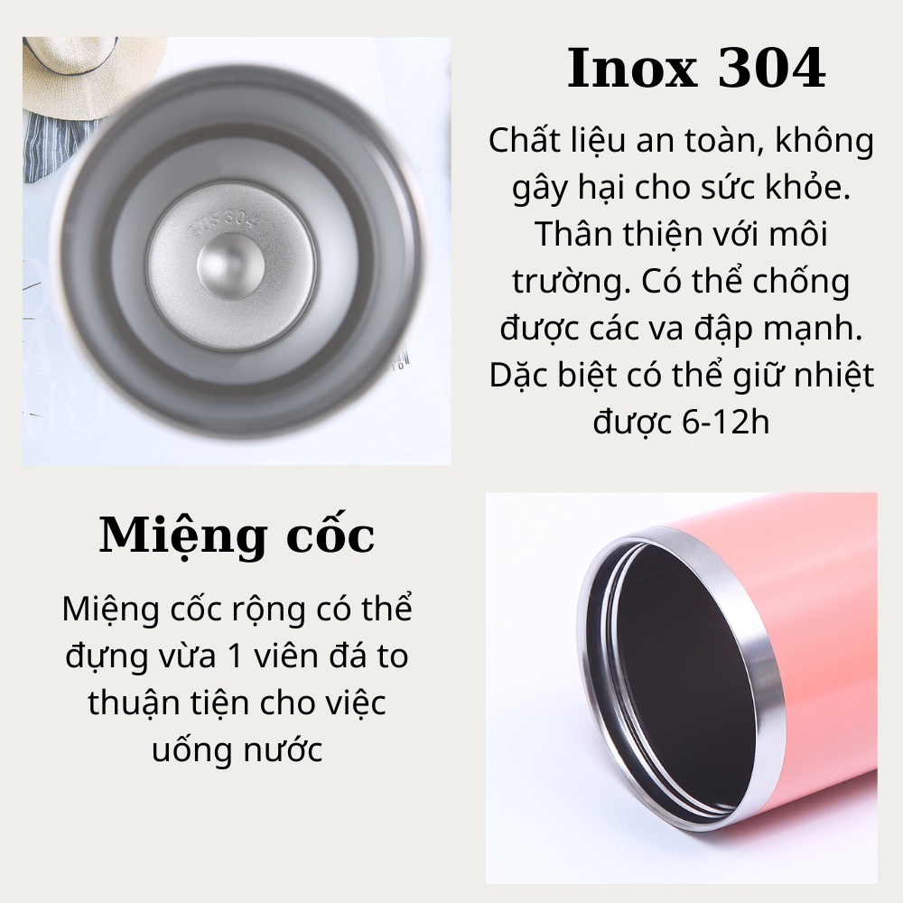 Bình nước giữ nhiệt khắc tên với chất liệu inox 304 không gây mùi khó chịu và có thời gian giữ nhiệt vượt trội_ House | BigBuy360 - bigbuy360.vn