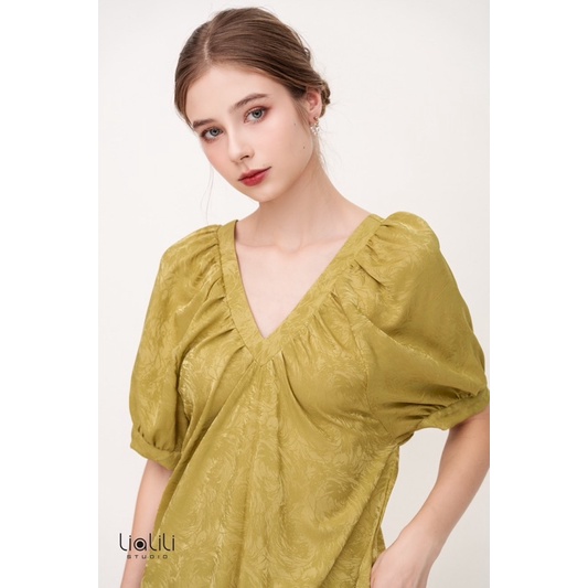 Đầm lụa cổ tim - THIẾT KẾ TỪ LIALILI