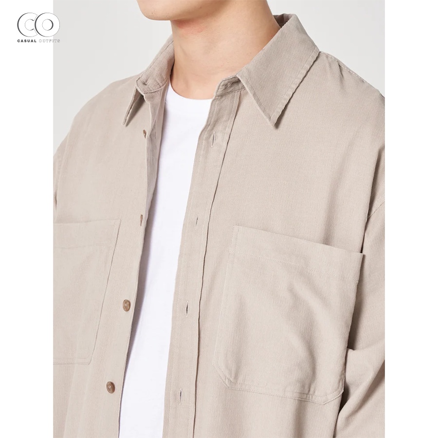 Áo sơ mi tay dài 8seconds nhung tăm - 2 Màu