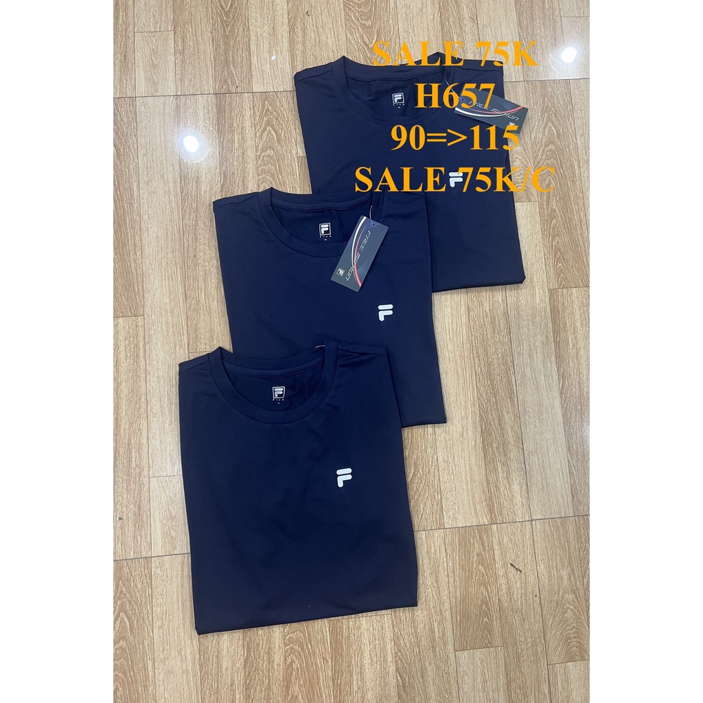 * Mã H657: Áo thể thao Fila nam siêu co giãn, màu xanh than