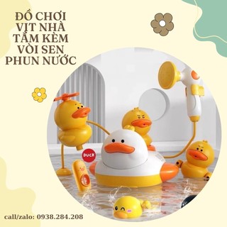 Đồ chơi vịt nhà tắm kèm vòi sen phun nước Bộ vịt vòi sen cao cấp nhiều phụ kiện