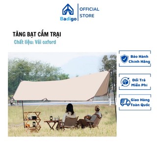 Tấm tăng lều dã ngoại cắm trại du lịch ngoài trời,Tăng bạt cắm trại kèm dây căng chống nắng mưa Badigo