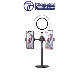 Đèn Livestream 16cm Để Bàn 2 Kẹp HOLOCOM G40 Hỗ Trợ Livestream