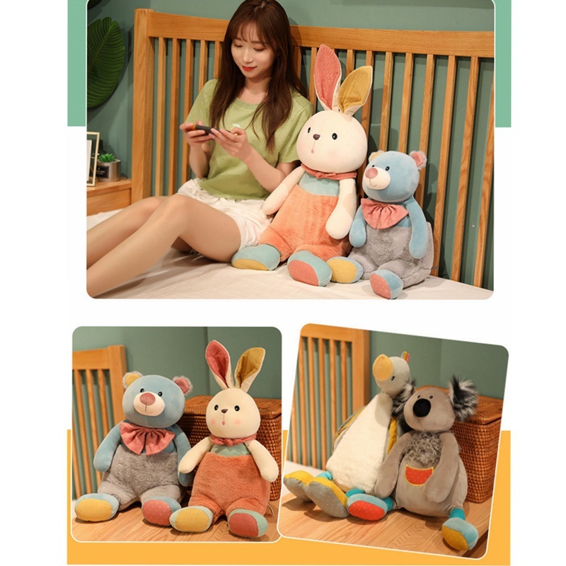 Chăn gối văn phòng Gấu bông kèm chăn mẫu gấu thỏ Bunny Sắc Màu HOT TREND làm quà tặng cực đá