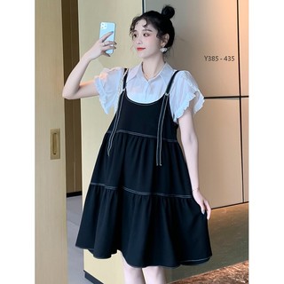 Young Mom | Set yếm bầu Y385 gồm áo và yếm rời chất liệu lụa mềm mát mẻ, hàng nhập Quảng Châu