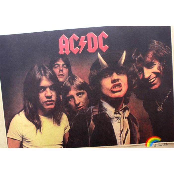 Poster Dán Tường Poster Nhóm Nhạc rock Ac / DC Trang Trí Nhà Ở